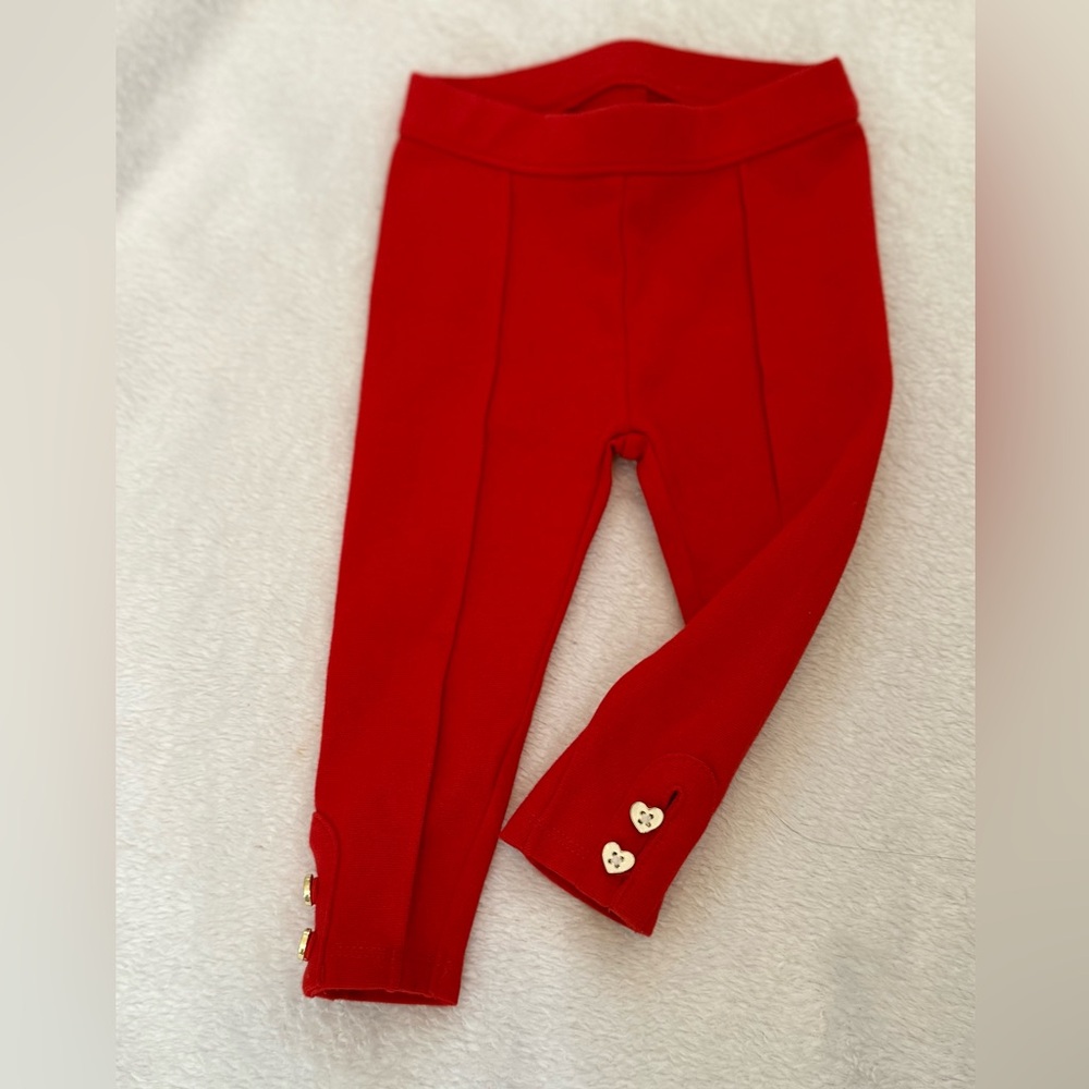 Janie and Jack Heart Button-Cuff Ponte Pant